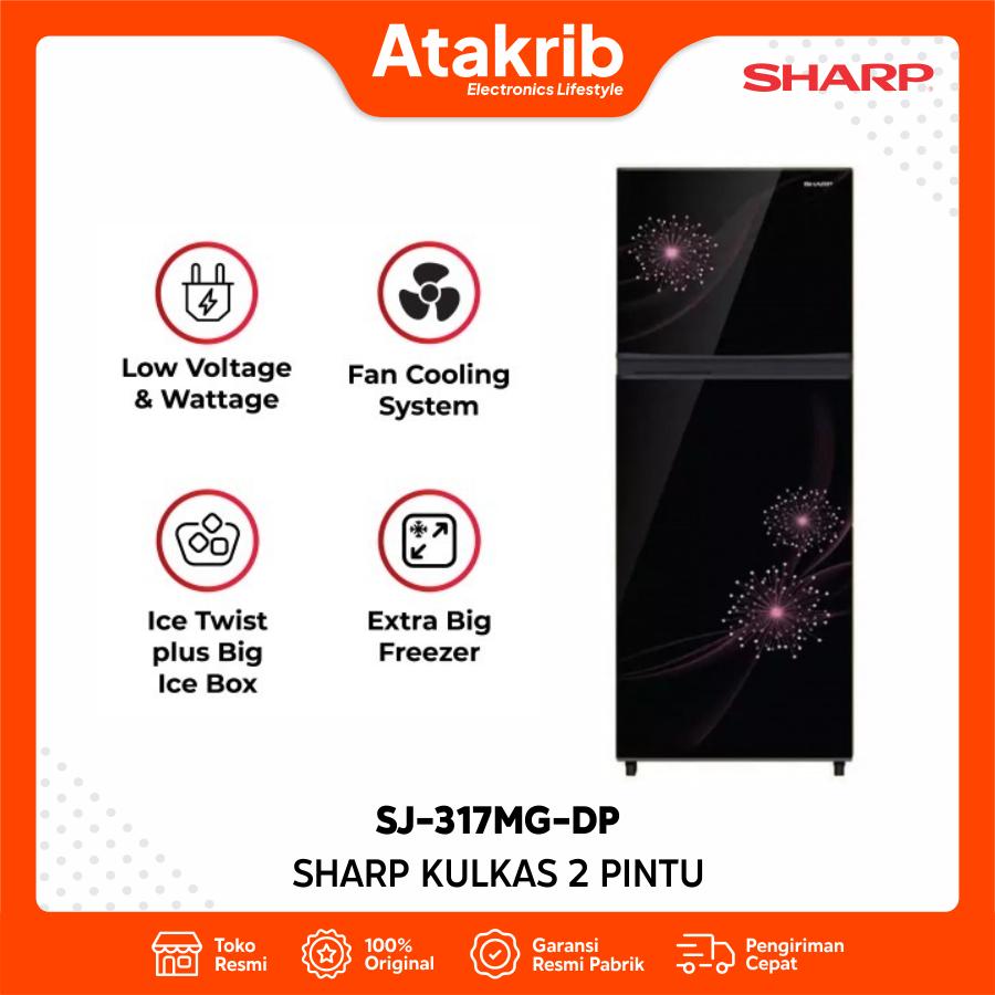 SHARP KULKAS 2 PINTU SMALL SJ-317MG-DP