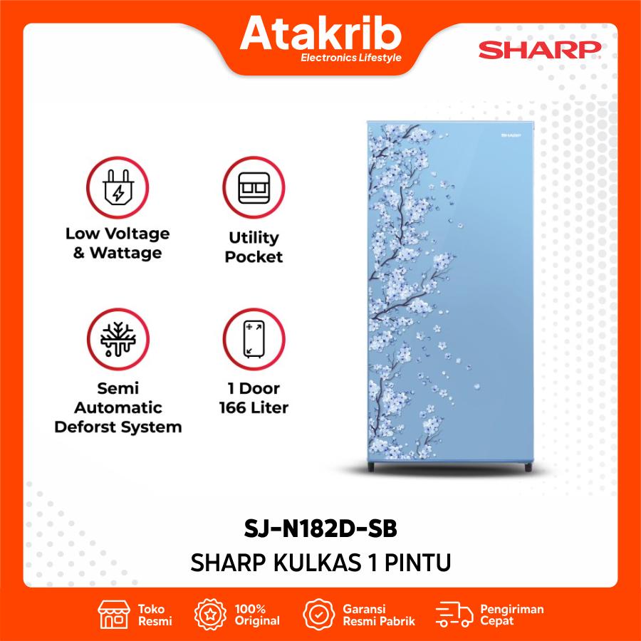 SHARP KULKAS 1 PINTU SJ-N182D-SB