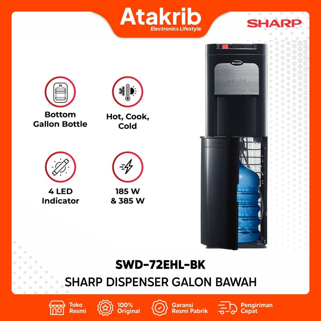 SHARP DISPENSER SWD-72EHL-BK