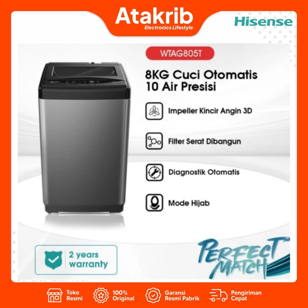 HISENSE FULL AUTO 1 TB WTAG805T