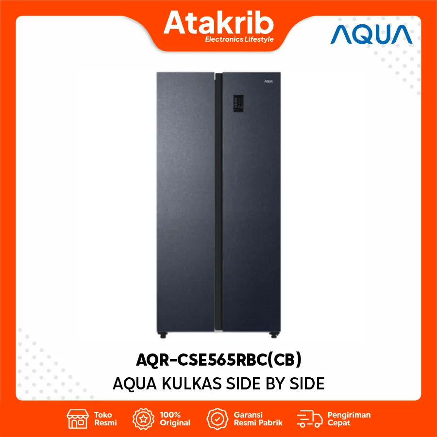 AQUA KULKAS SIDE BY SIDE AQR-CSE565RBC(CB)