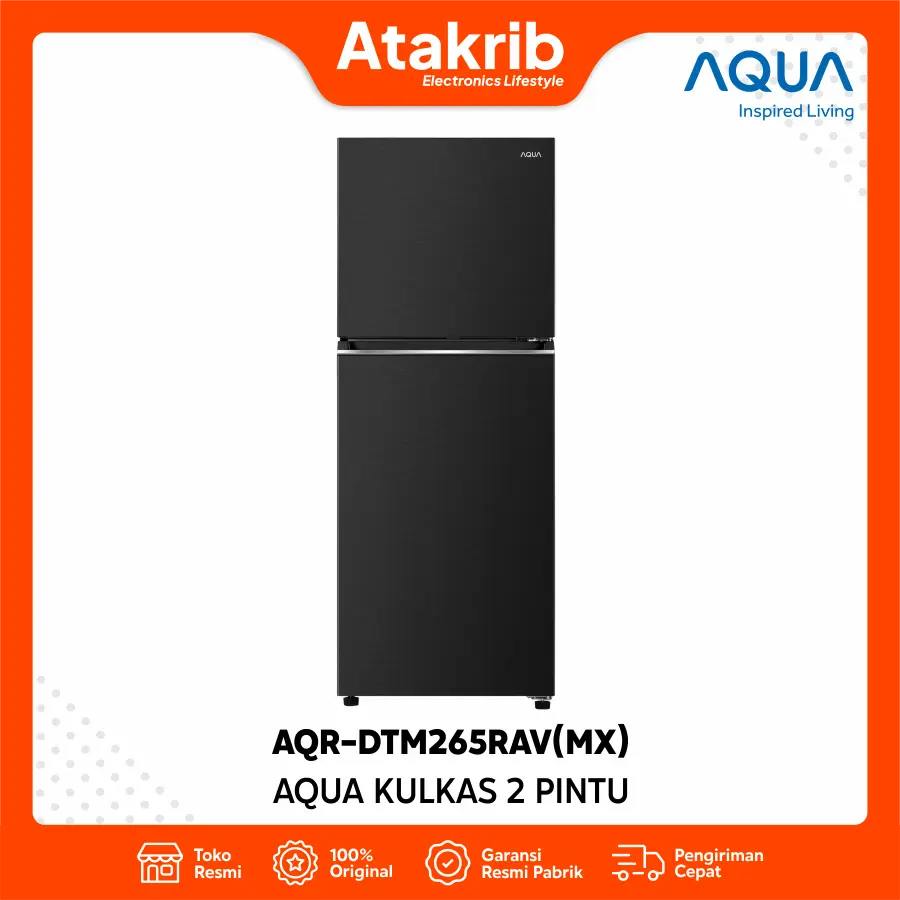 AQUA KULKAS 2 PINTU SMALL AQR-DTM265RAV(MX)