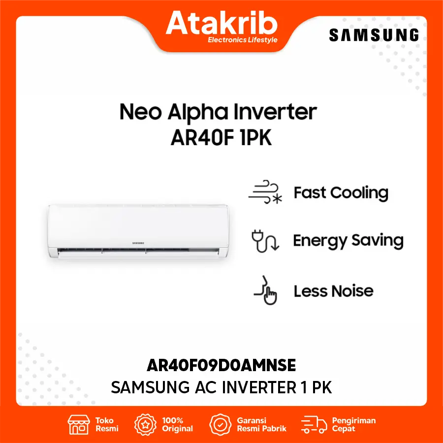 SAMSUNG AC INVERTER 1 PK AR40F09D0AMNSE
