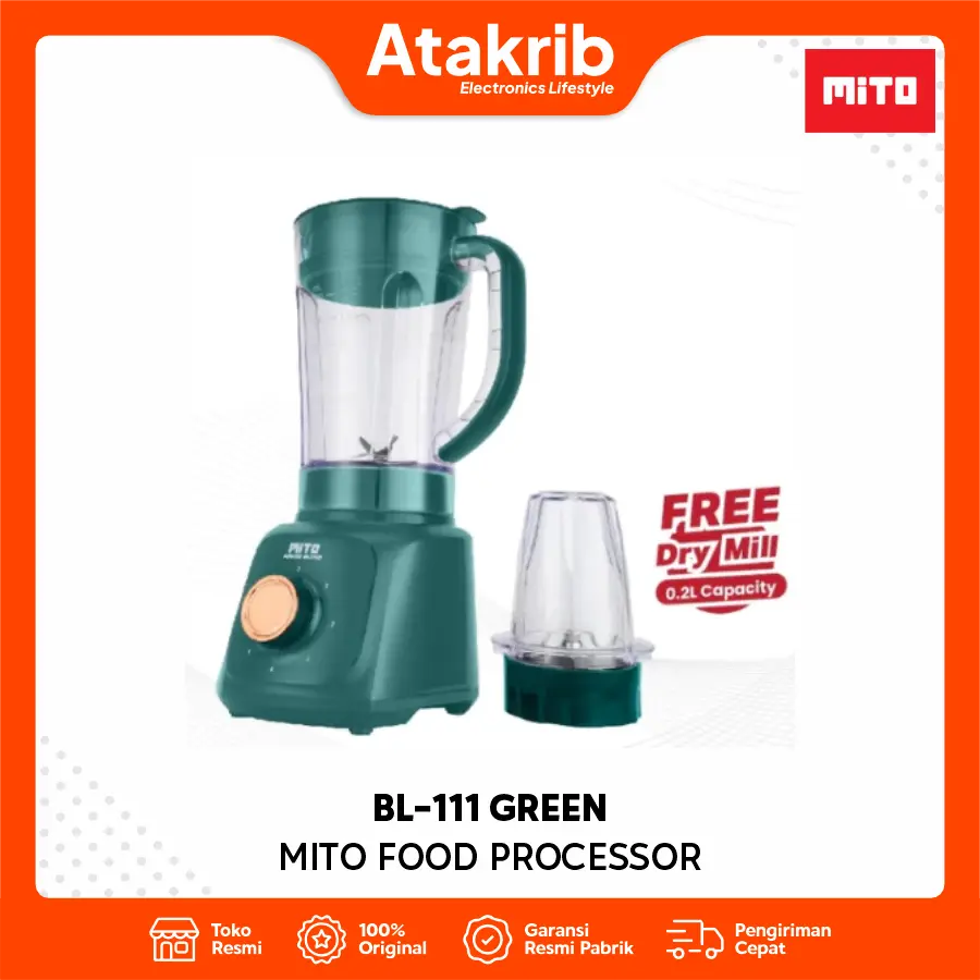 MITO FOOD PROCESSOR BL-111 GREEN