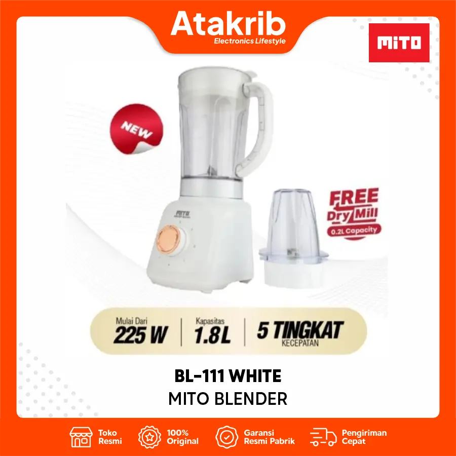 MITO FOOD PROCESSOR BL-111 WHITE