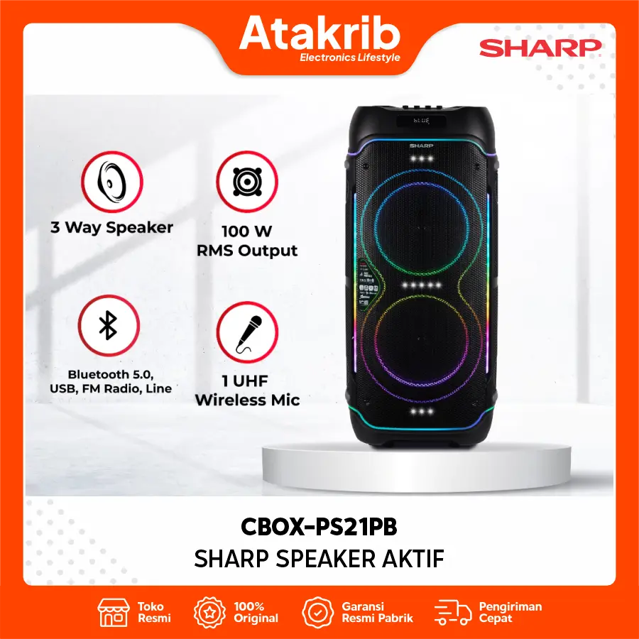 SHARP SPEAKER AKTIF CBOX-PS21PB