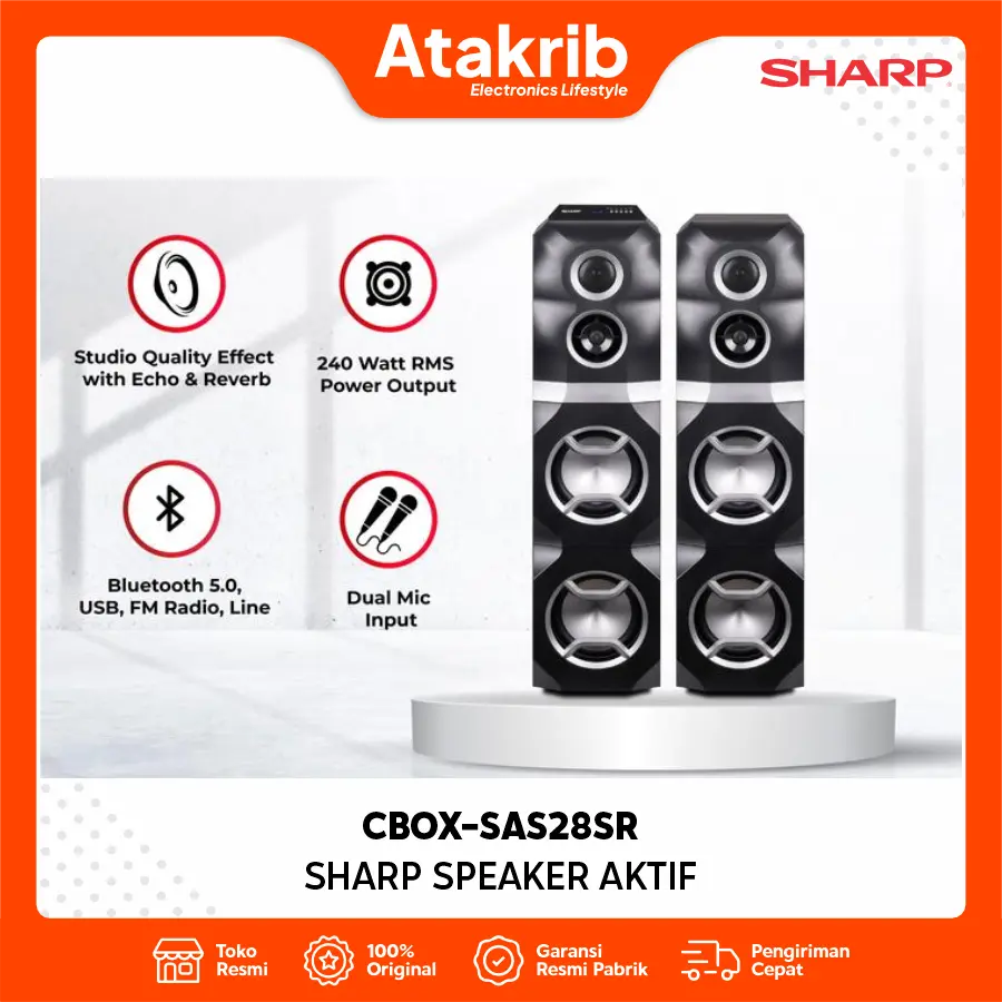 SHARP SPEAKER AKTIF CBOX-SAS28SR