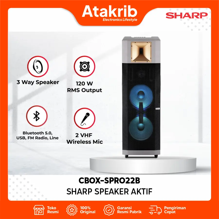 SHARP SPEAKER AKTIF CBOX-SPRO22B