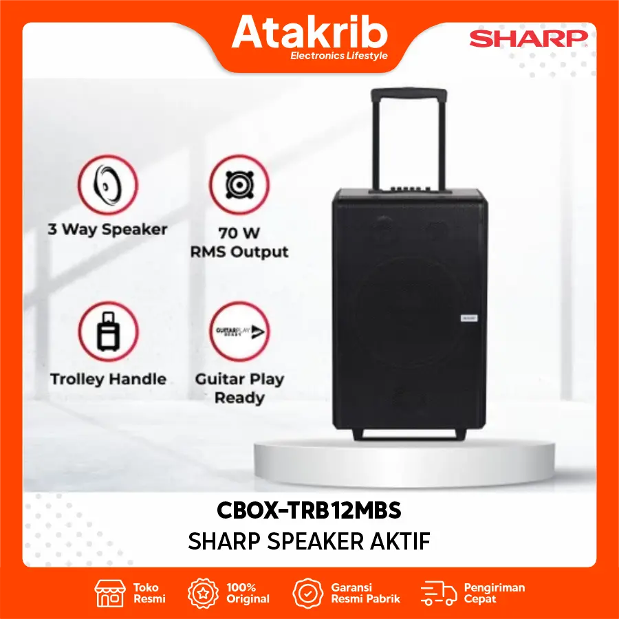 SHARP SPEAKER AKTIF CBOX-TRB12MBS