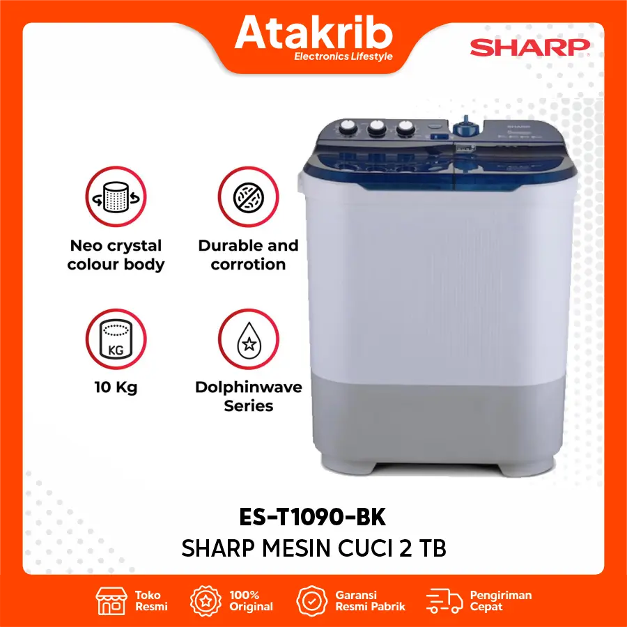 SHARP SEMI AUTO 2 TB ES-T1090-BK