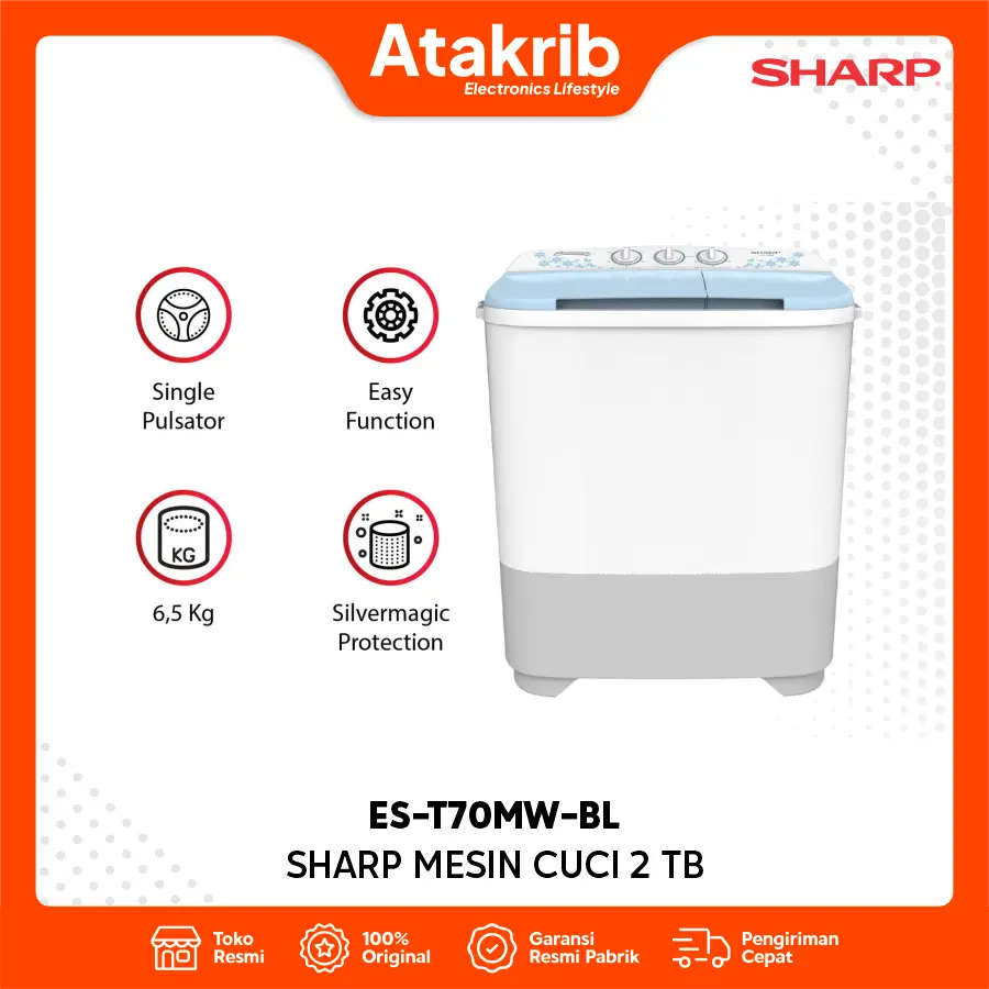 SHARP SEMI AUTO 2 TB ES-T70MW-BL