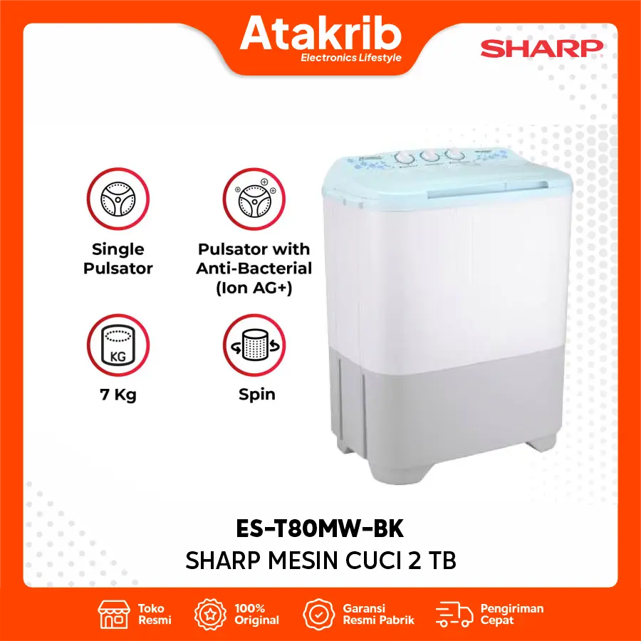SHARP SEMI AUTO 2 TB ES-T80MW-BK
