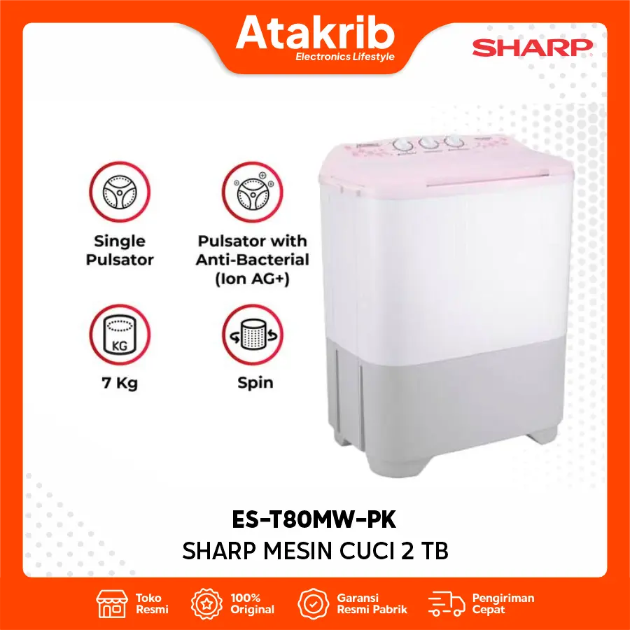SHARP SEMI AUTO 2 TB ES-T80MW-PK