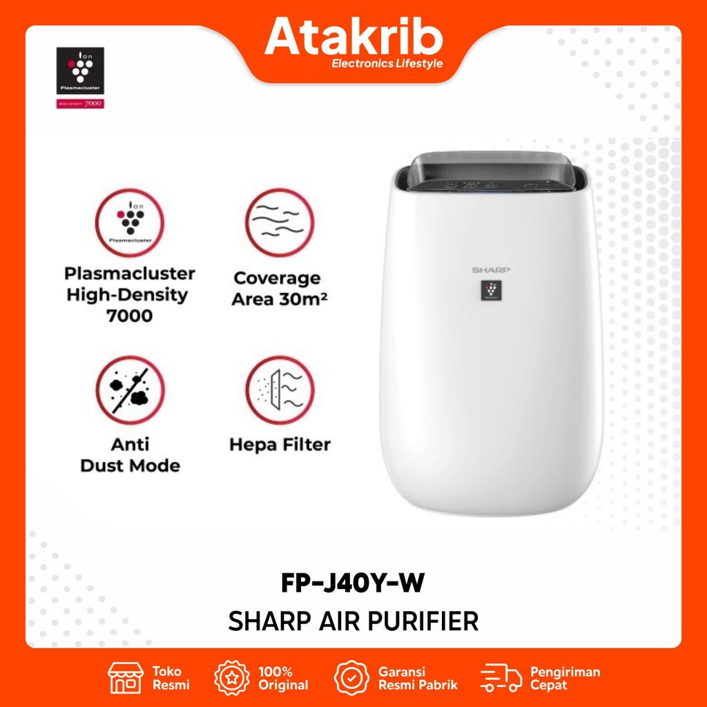 SHARP AIR PURIFIER FP-J40Y-W