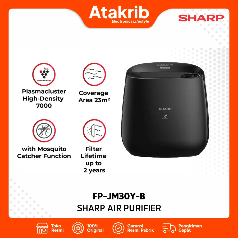 SHARP AIR PURIFIER FP-JM30Y-B