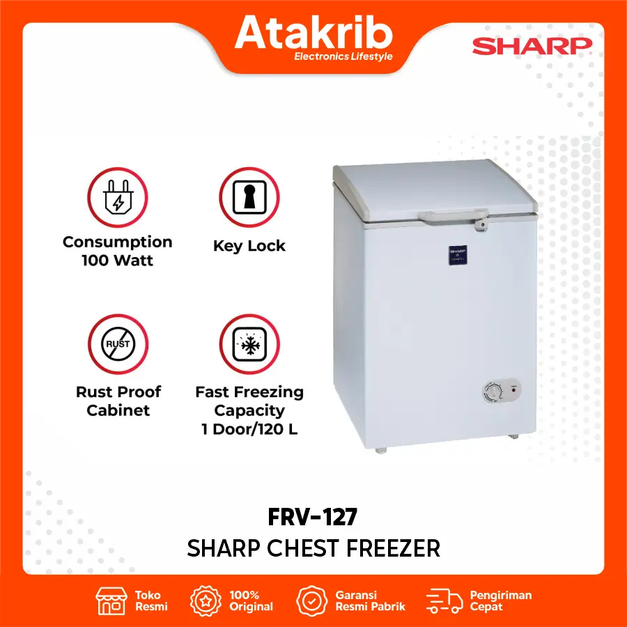 SHARP CHEST FREEZER FRV-127
