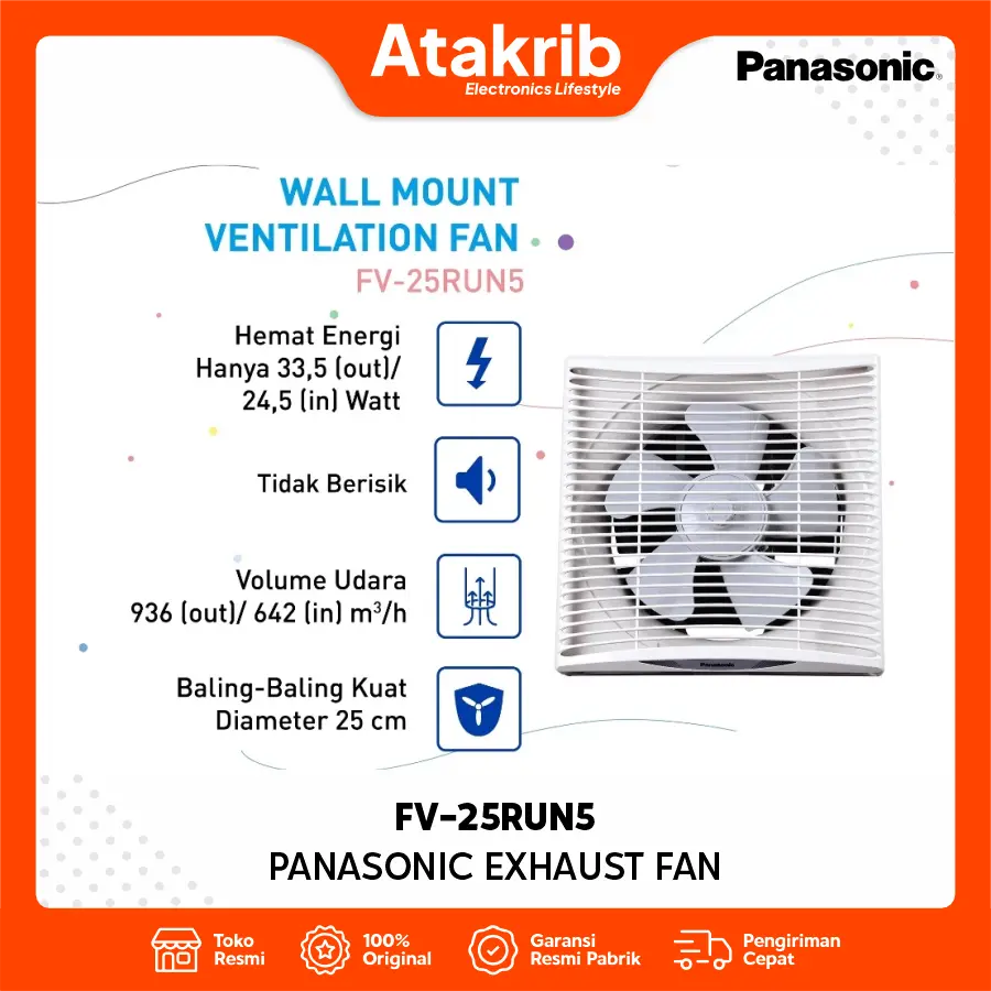 PANASONIC EXHAUST FAN FV-25RUN5