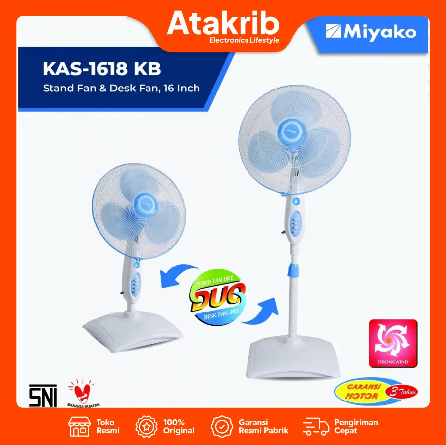 MIYAKO STAND FAN KAS-1618KB