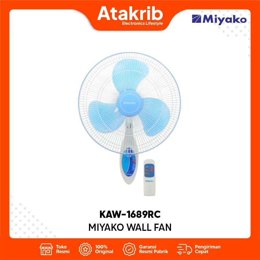 MIYAKO WALL FAN KAW-1689RC