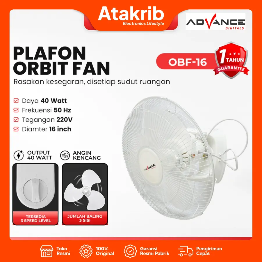 ADVANCE WALL FAN OBF-16