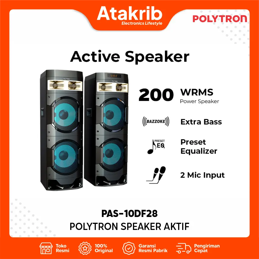 POLYTRON SPEAKER AKTIF PAS-10DF28