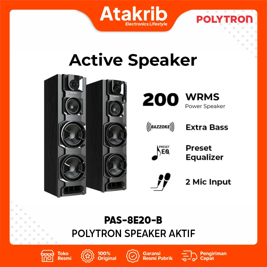 POLYTRON SPEAKER AKTIF PAS-8E20-B