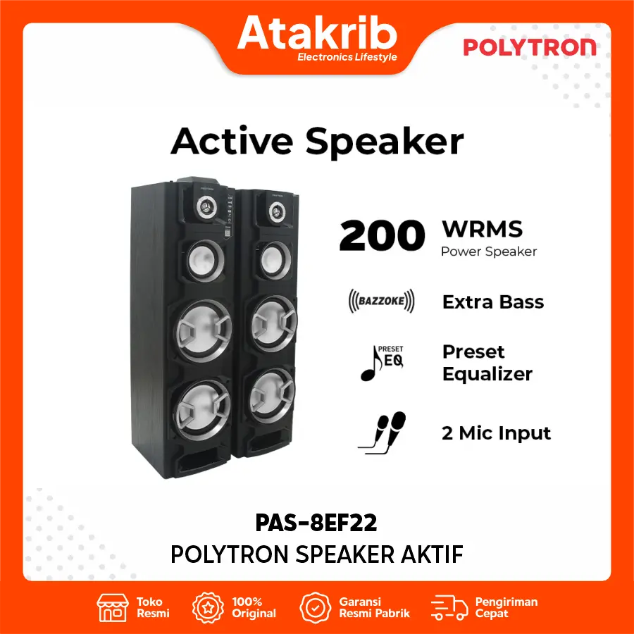 POLYTRON SPEAKER AKTIF PAS-8EF22