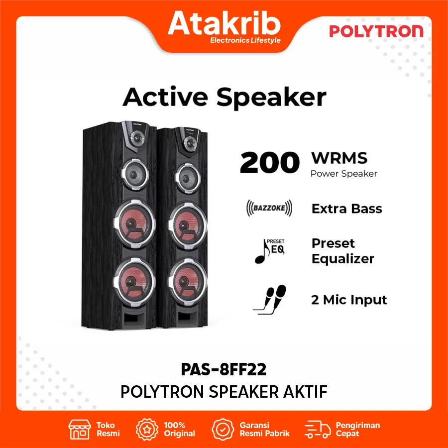 POLYTRON SPEAKER AKTIF PAS-8FF22