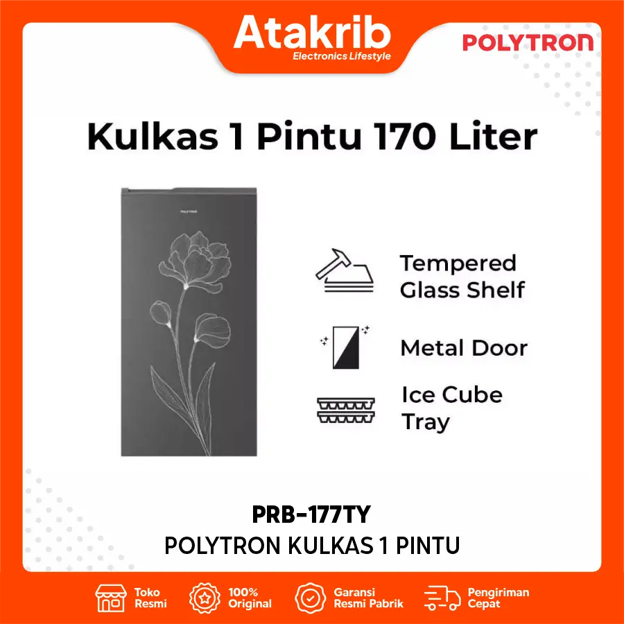 POLYTRON KULKAS 1 PINTU PRB-177TY