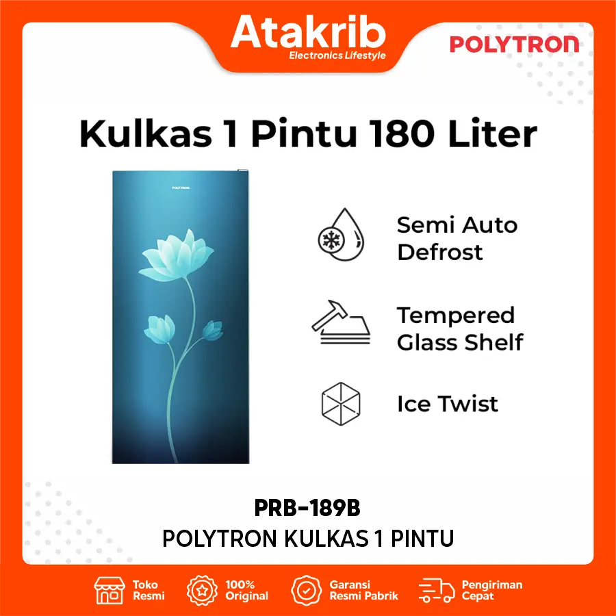 POLYTRON KULKAS 1 PINTU PRB-189B