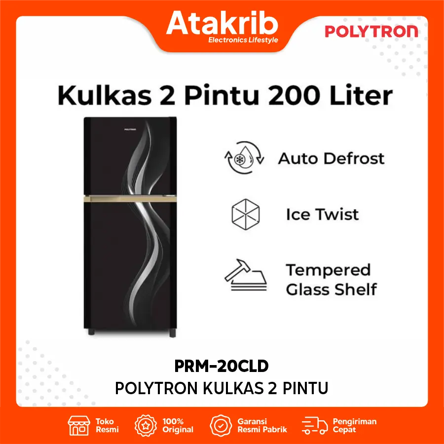 POLYTRON KULKAS 2 PINTU SMALL PRM-20CLD