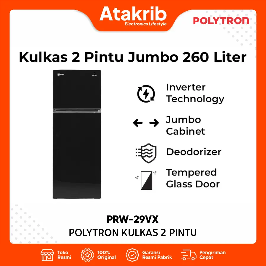 POLYTRON KULKAS 2 PINTU SMALL PRW-29VX