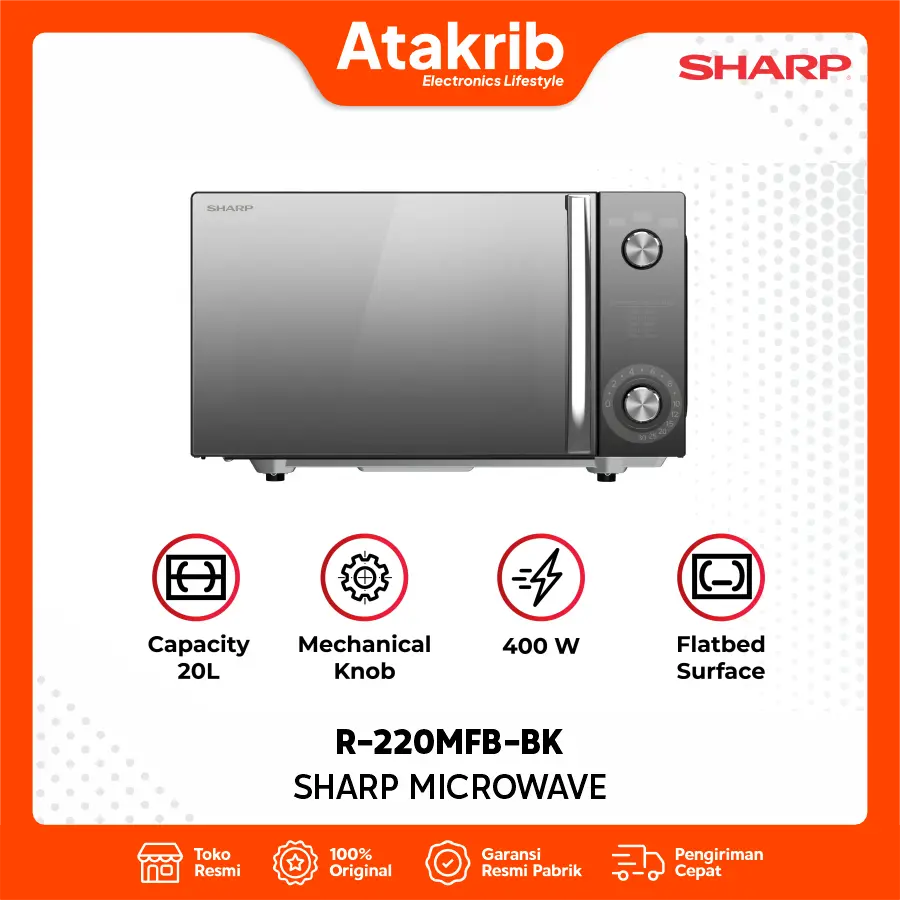 SHARP MICROWAVE R-220MFB-BK