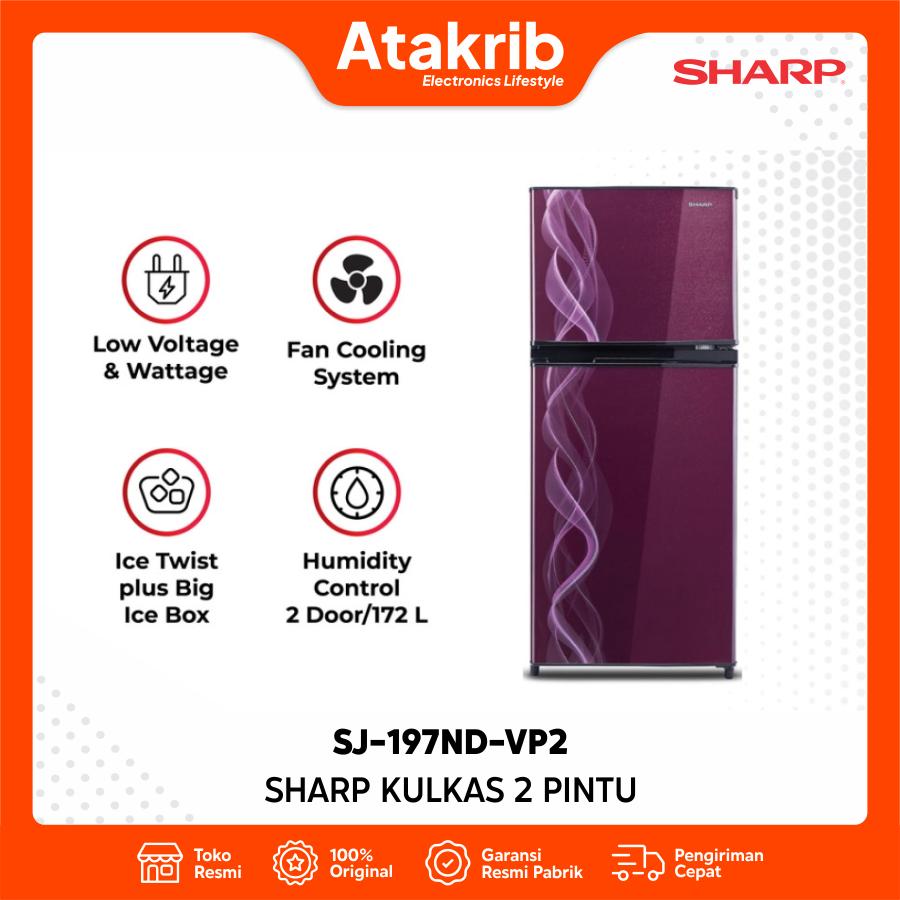 SHARP KULKAS 2 PINTU SMALL SJ-197ND-VP2