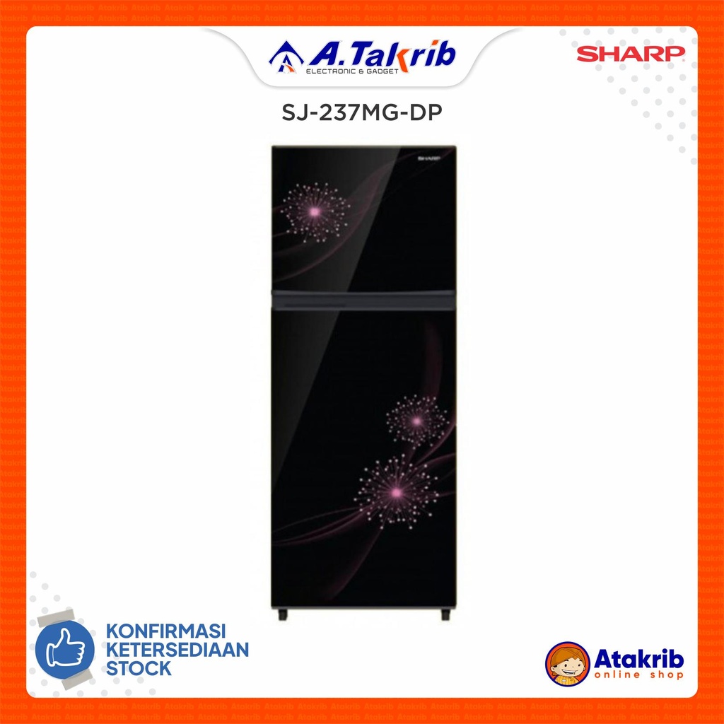SHARP KULKAS 2 PINTU SMALL SJ-237MG-DP