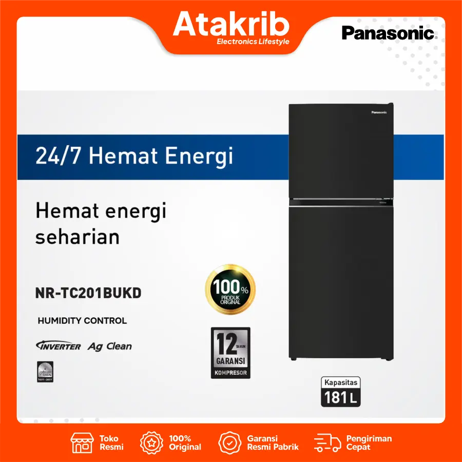 PANASONIC KULKAS 2 PINTU SMALL NR-TC201BUKD