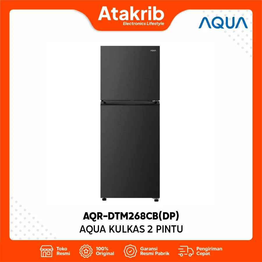 AQUA KULKAS 2 PINTU SMALL AQR-DTM268CB(DP)
