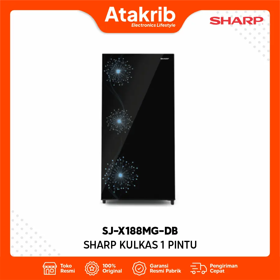 SHARP KULKAS 1 PINTU SJ-X188MG-DB