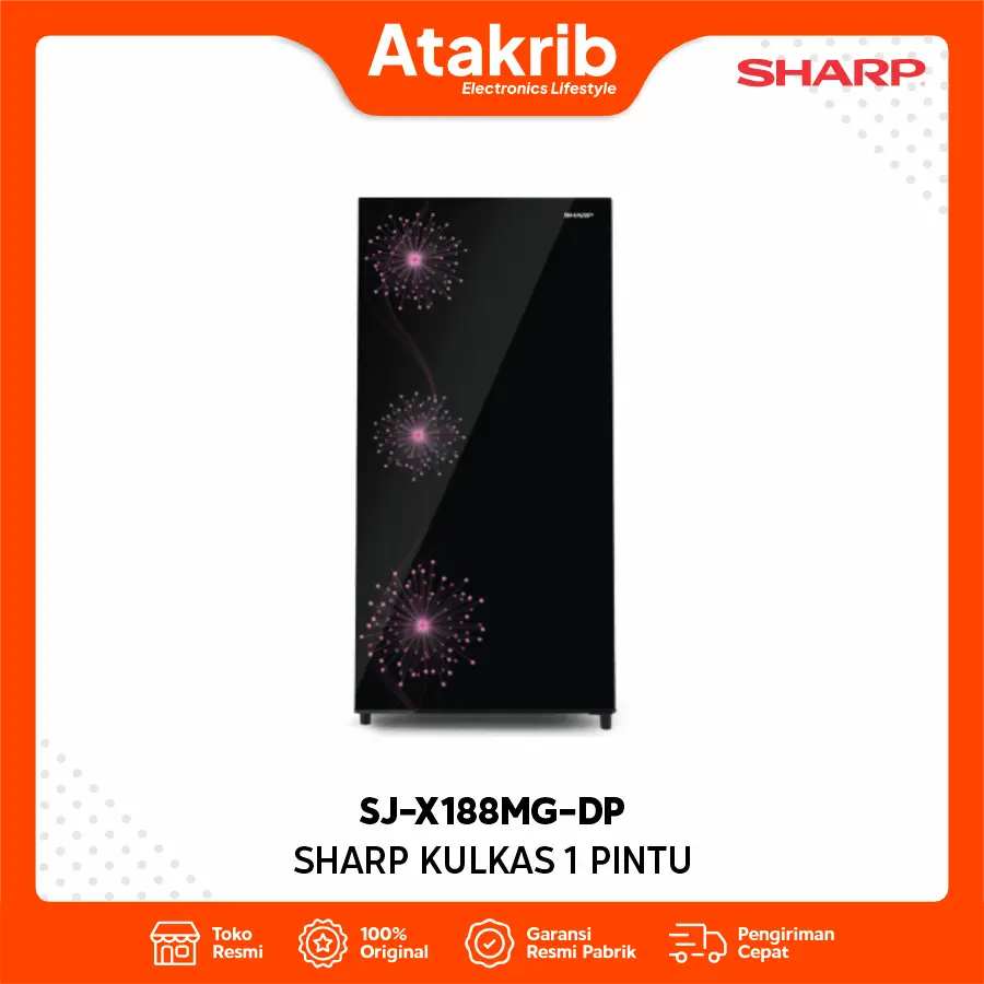 SHARP KULKAS 1 PINTU SJ-X188MG-DP
