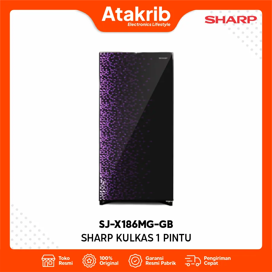 SHARP KULKAS 1 PINTU SJ-X186MG-GB