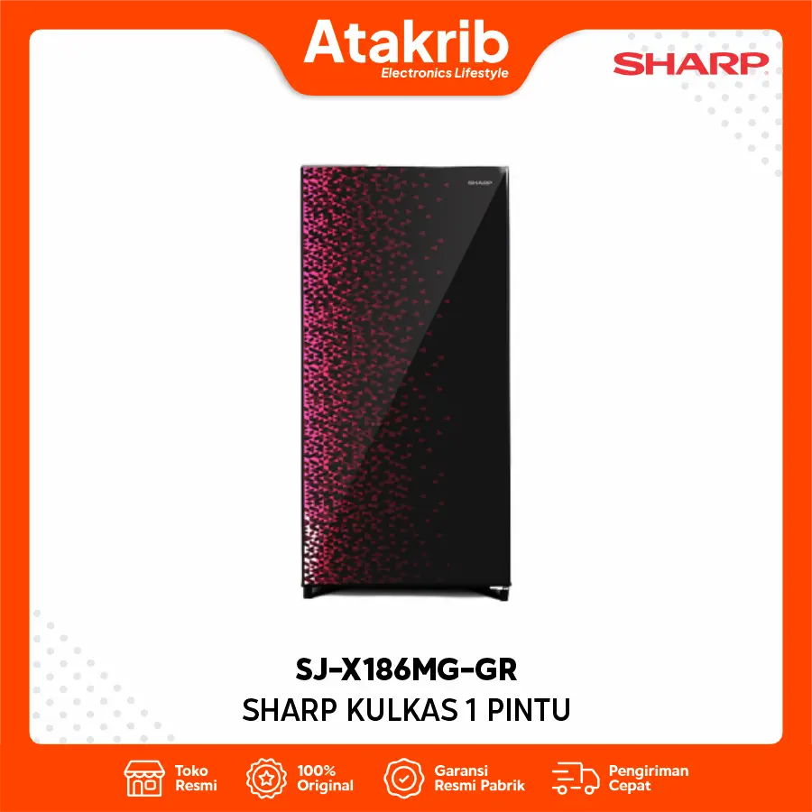 SHARP KULKAS 1 PINTU SJ-X186MG-GR