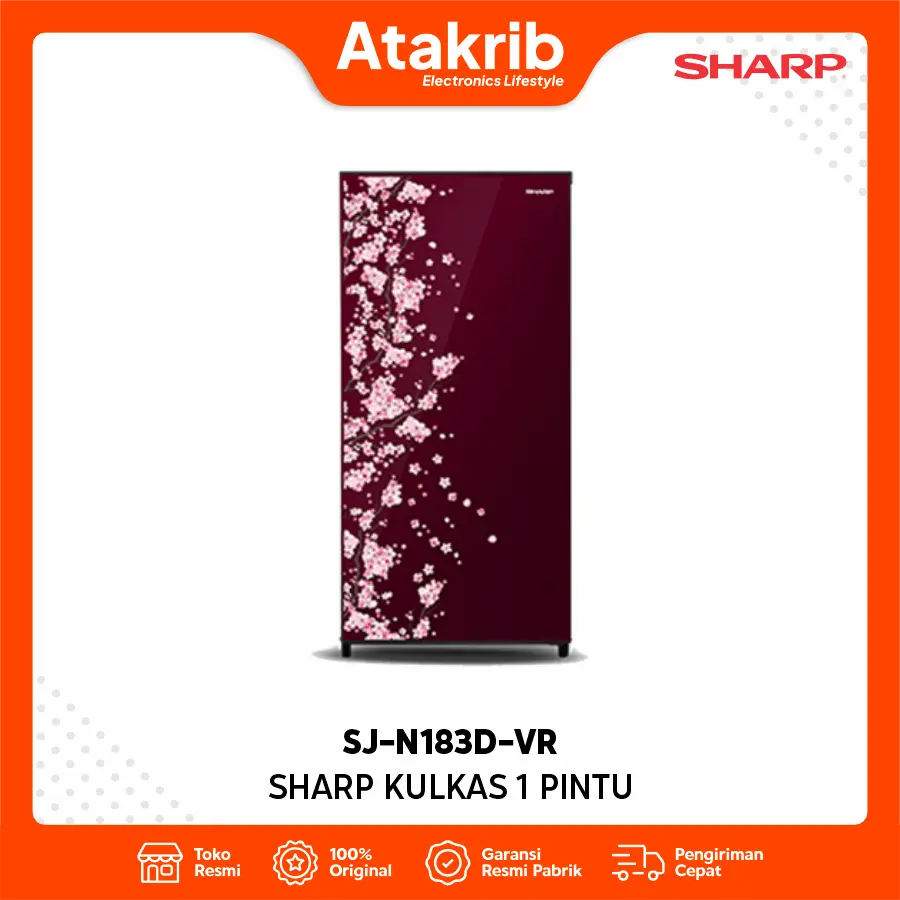 SHARP KULKAS 1 PINTU SJ-N183D-VR