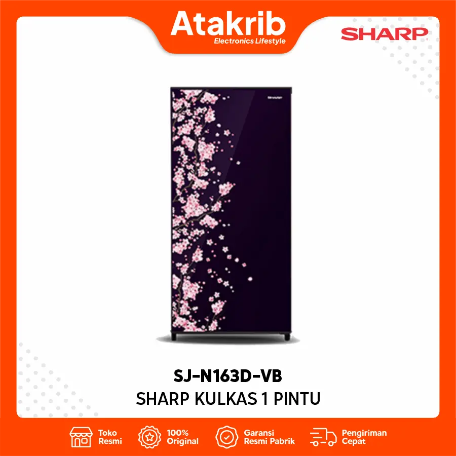SHARP KULKAS 1 PINTU SJ-N163D-VB