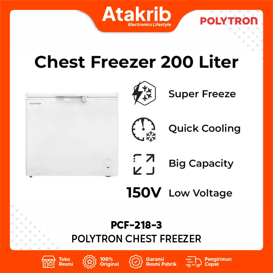 POLYTRON CHEST FREEZER PCF-218-3