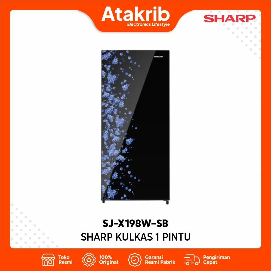 SHARP KULKAS 1 PINTU SJ-X198W-SB