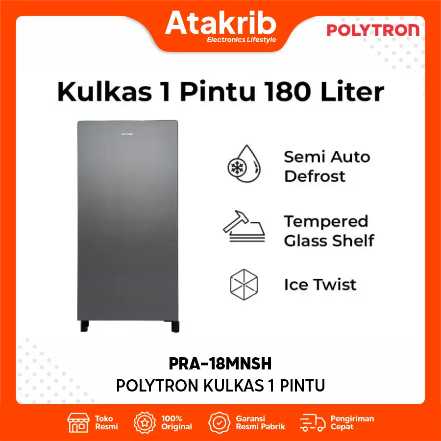 POLYTRON KULKAS 1 PINTU PRA-18MNSH