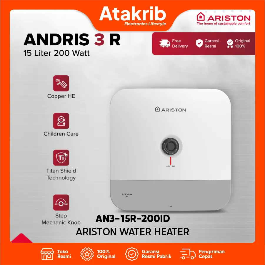 ARISTON WATER HEATER AN3-15R-200ID