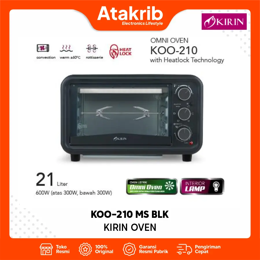 KIRIN OVEN KOO-210 MS BLK