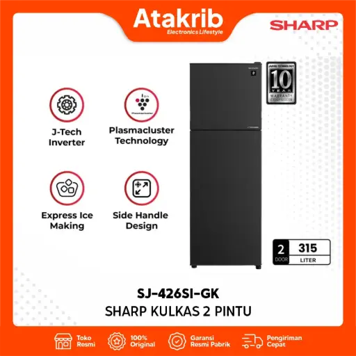 SHARP KULKAS 2 PINTU BIG SJ-426SI-GK