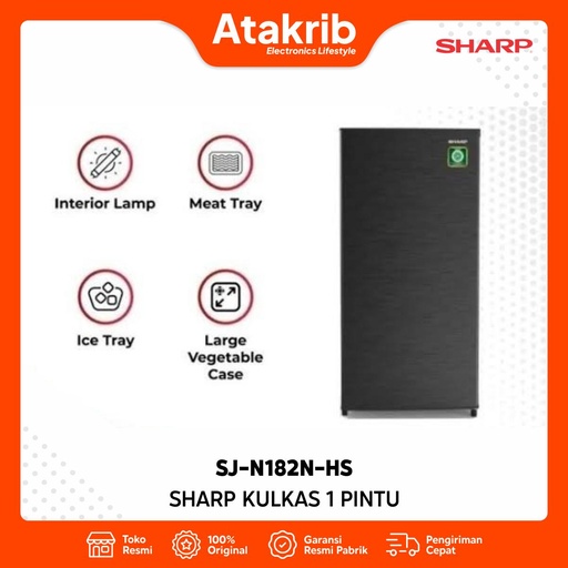 SHARP KULKAS 1 PINTU SJ-N182N-HS